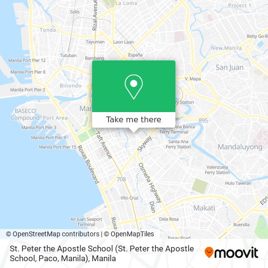 St. Peter the Apostle School (St. Peter the Apostle School, Paco, Manila) map