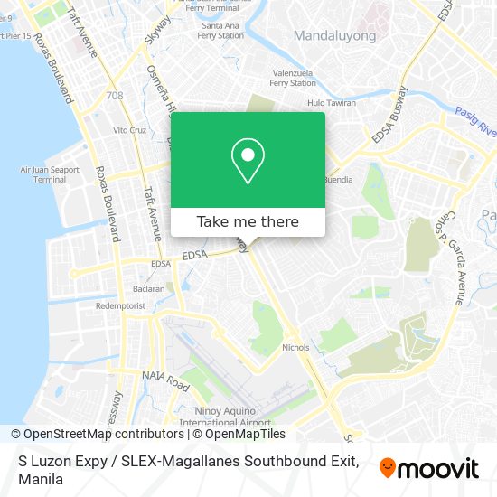 S Luzon Expy / SLEX-Magallanes Southbound Exit map