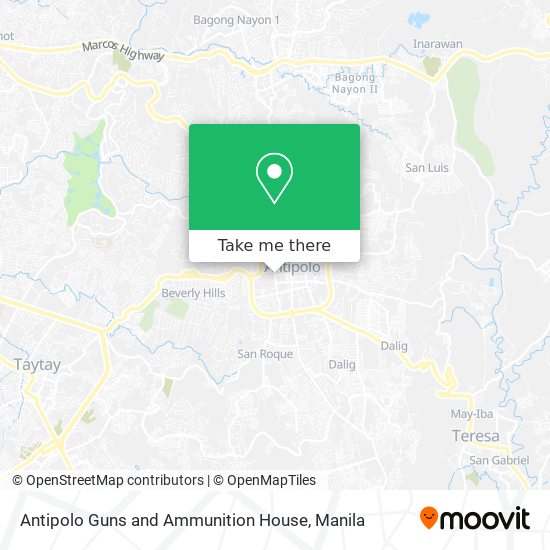 Antipolo Guns and Ammunition House map