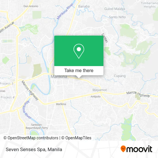 Seven Senses Spa map