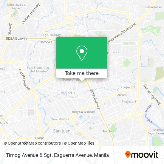 Timog Avenue & Sgt. Esguerra Avenue map