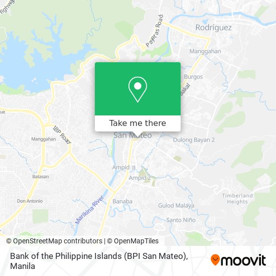 Bank of the Philippine Islands (BPI San Mateo) map