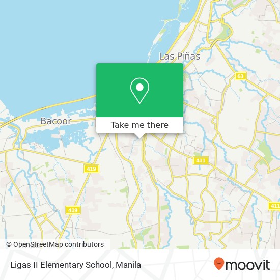 Ligas II Elementary School map