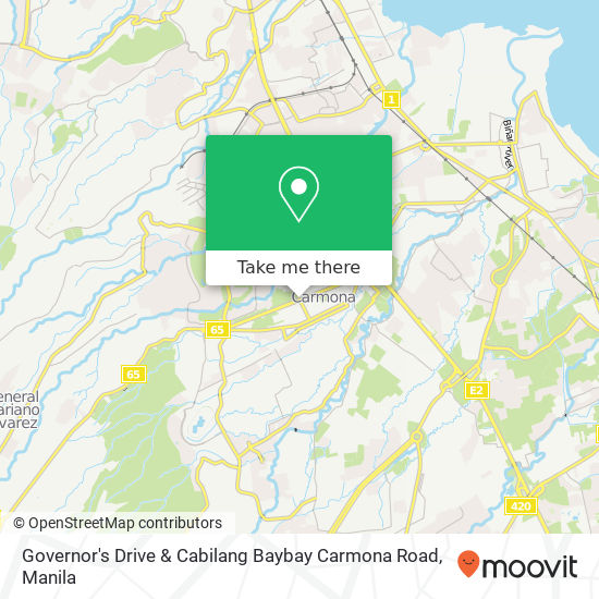 Governor's Drive & Cabilang Baybay Carmona Road map