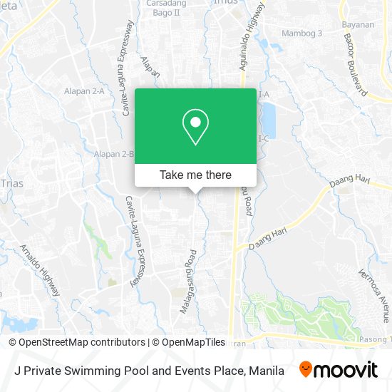 J Private Swimming Pool and Events Place map