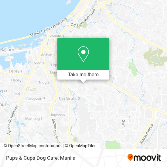 Pups & Cups Dog Cafe map