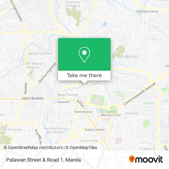 Palawan Street & Road 1 map