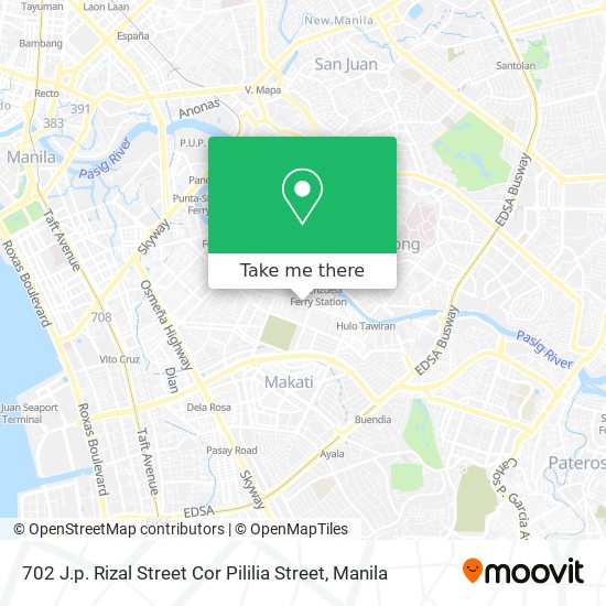 702 J.p. Rizal Street Cor Pililia Street map