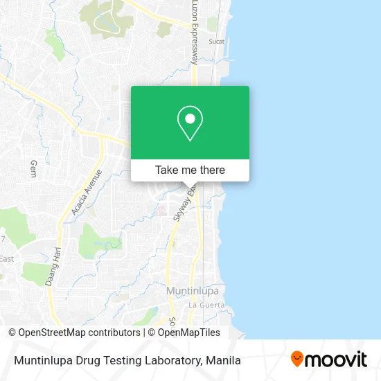 Muntinlupa Drug Testing Laboratory map