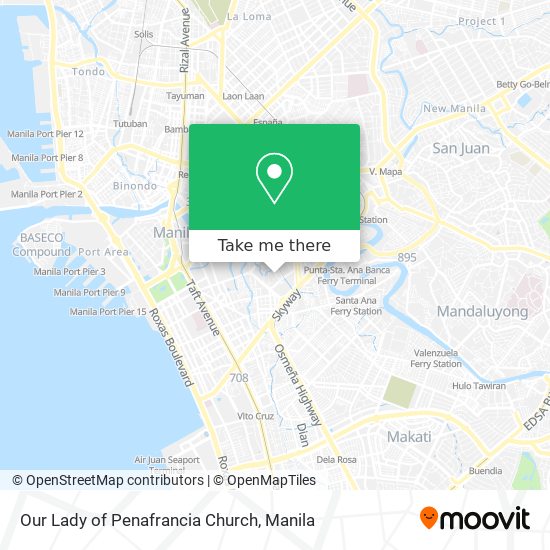Our Lady of Penafrancia Church map