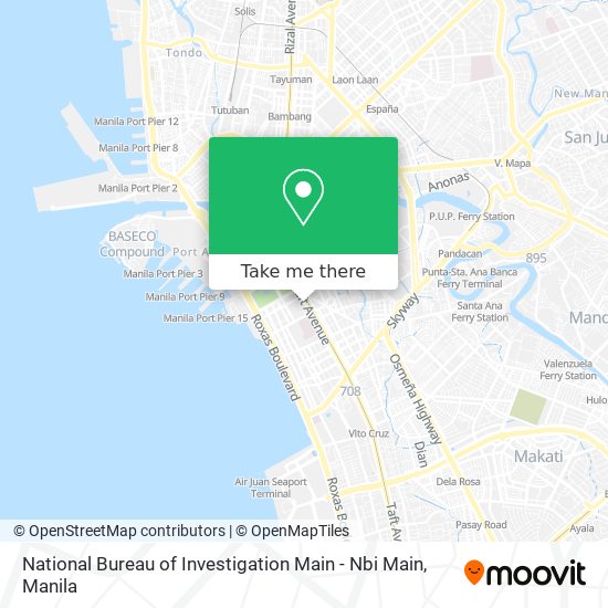 National Bureau of Investigation Main - Nbi Main map