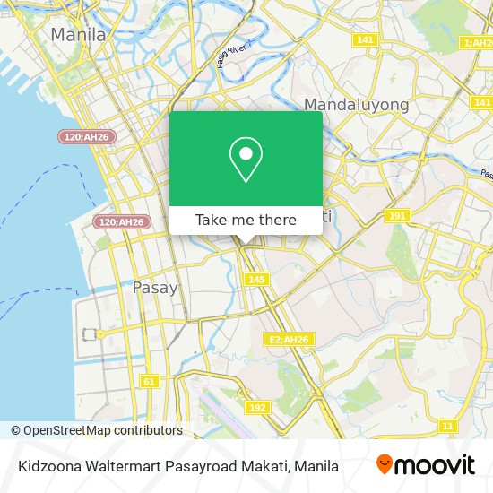 Kidzoona Waltermart Pasayroad Makati map