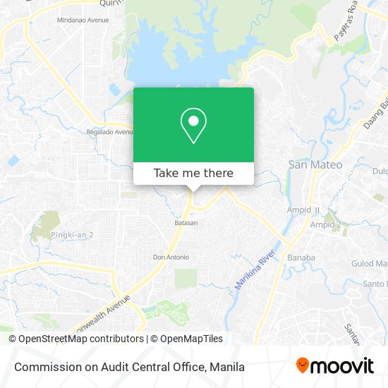 Commission on Audit Central Office map