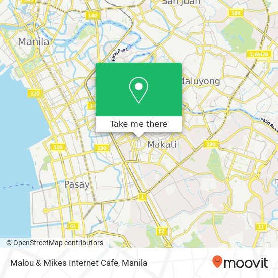 Malou & Mikes Internet Cafe map