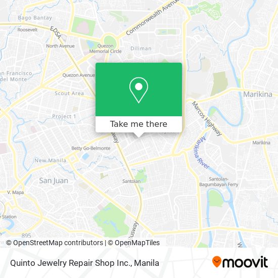 Quinto Jewelry Repair Shop Inc. map