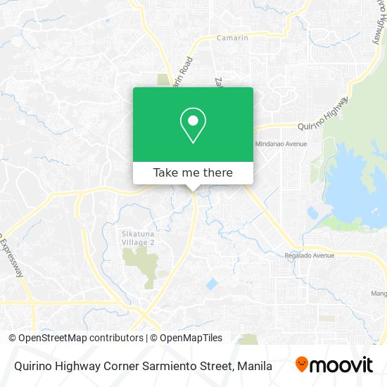 Quirino Highway Corner Sarmiento Street map