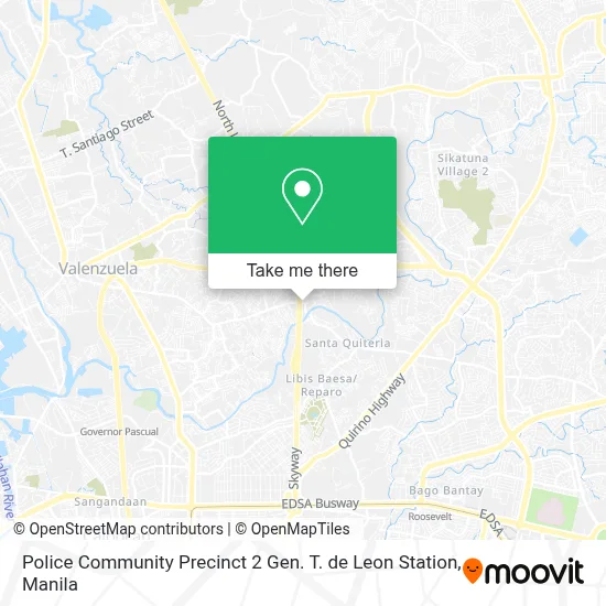 Police Community Precinct 2 Gen. T. de Leon Station map