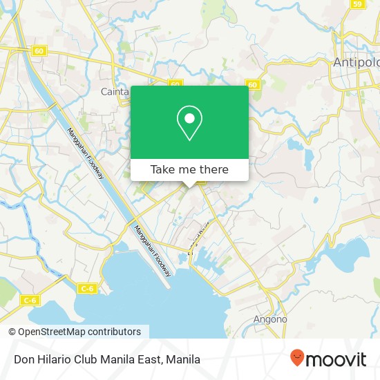 Don Hilario Club Manila East map