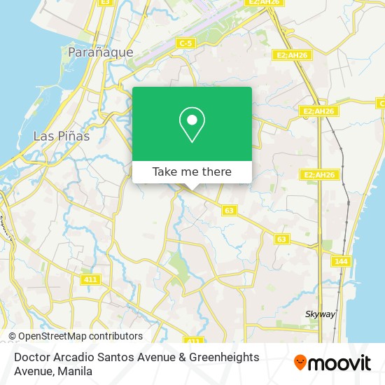 Doctor Arcadio Santos Avenue & Greenheights Avenue map