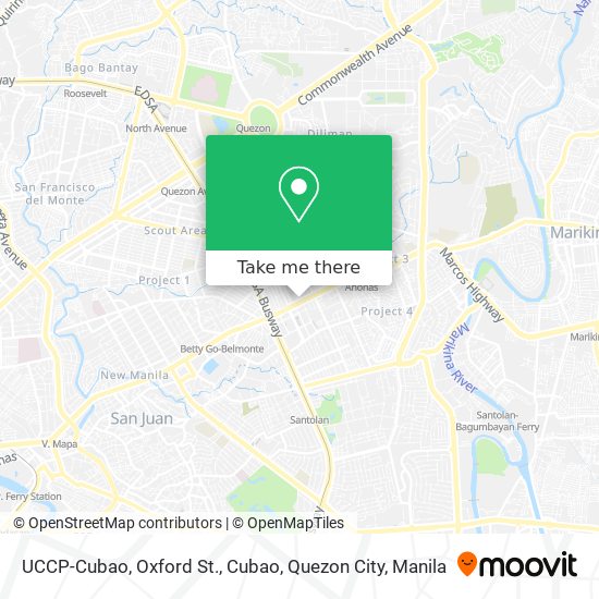 UCCP-Cubao, Oxford St., Cubao, Quezon City map