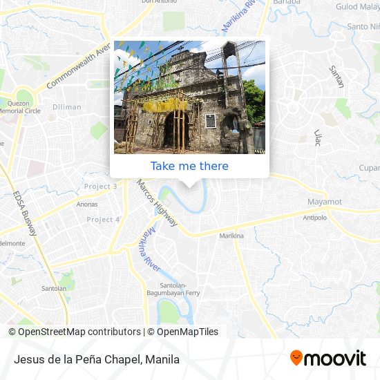Jesus de la Peña Chapel map