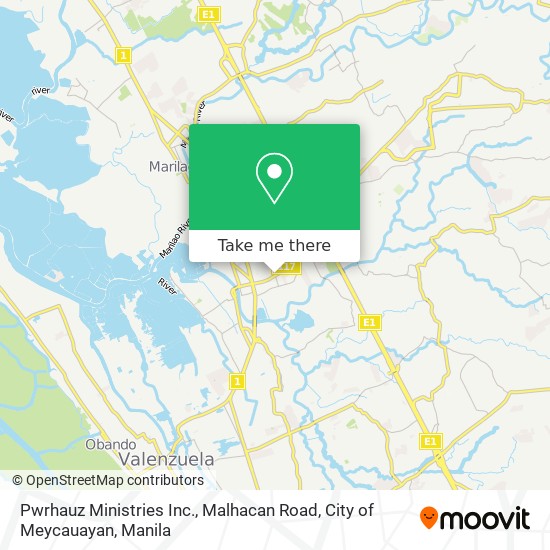 Pwrhauz Ministries Inc., Malhacan Road, City of Meycauayan map