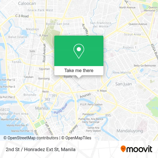 2nd St / Honradez Ext St map