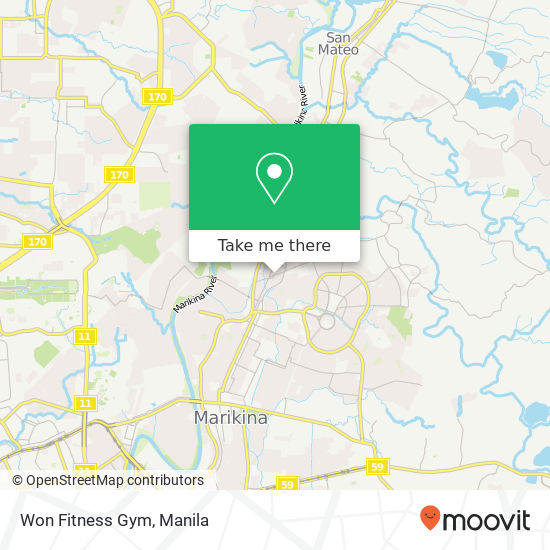 Won Fitness Gym map