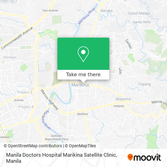Manila Doctors Hospital Marikina Satellite Clinic map