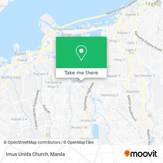 Imus Unida Church map