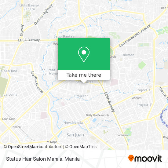 Status Hair Salon Manila map