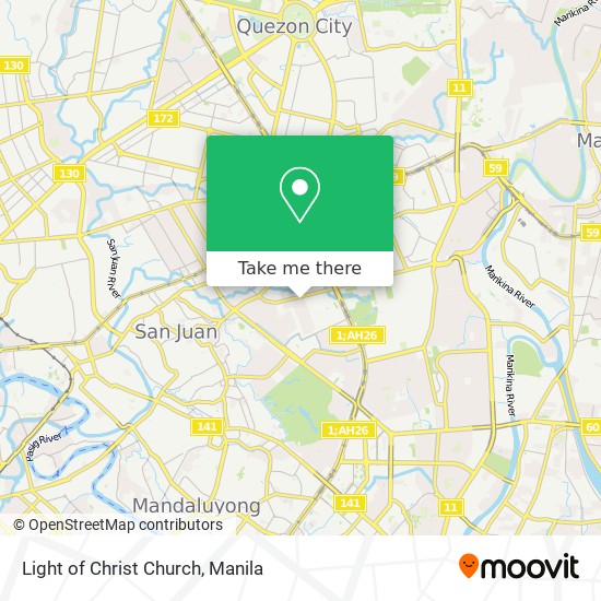 Light of Christ Church map