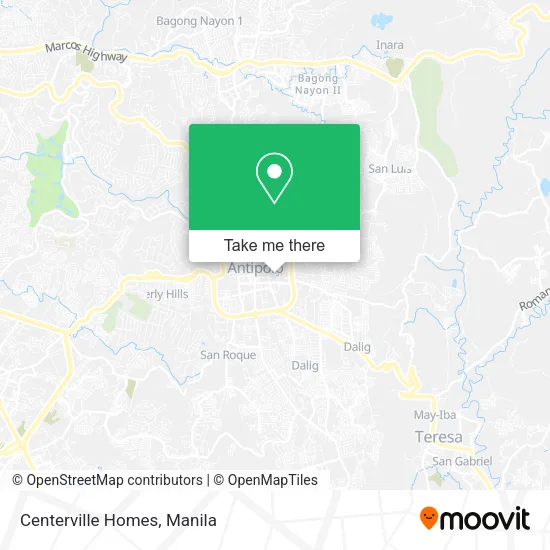 Centerville Homes map