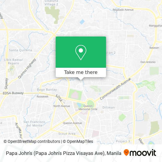 Papa John's (Papa John's Pizza Visayas Ave) map