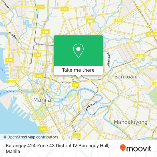 Barangay 424-Zone 43 District IV Barangay Hall map