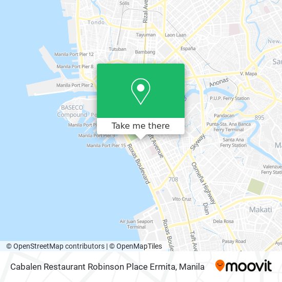 Cabalen Restaurant Robinson Place Ermita map