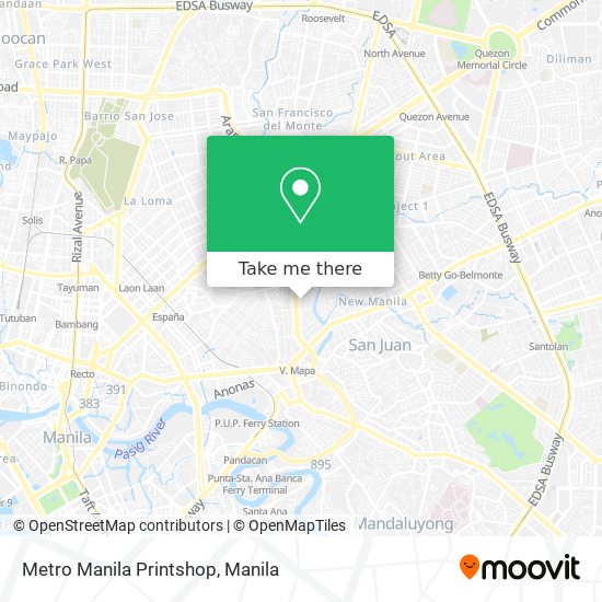 Metro Manila Printshop map