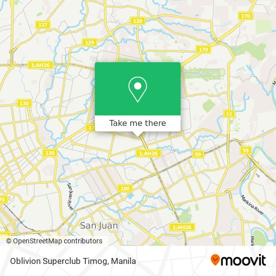 Oblivion Superclub Timog map