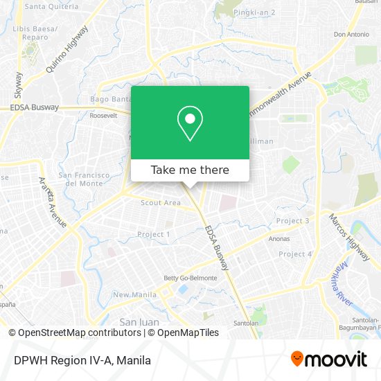 DPWH Region IV-A map