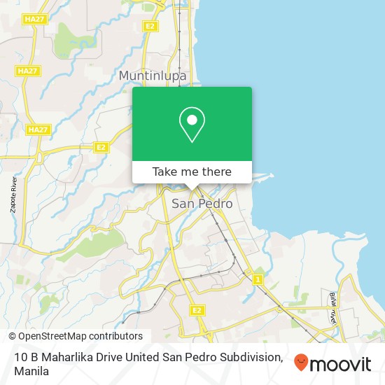 10 B Maharlika Drive United San Pedro Subdivision map