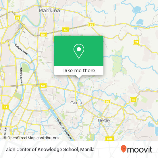 Zion Center of Knowledge School map