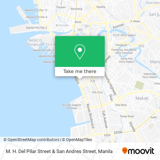 M. H. Del Pilar Street & San Andres Street map