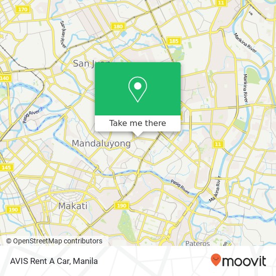 AVIS Rent A Car map