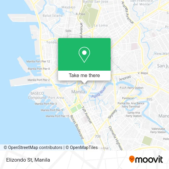 Elizondo St map