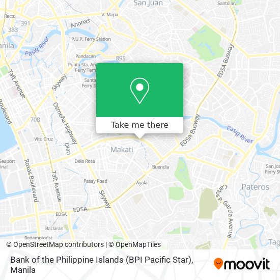 Bank of the Philippine Islands (BPI Pacific Star) map