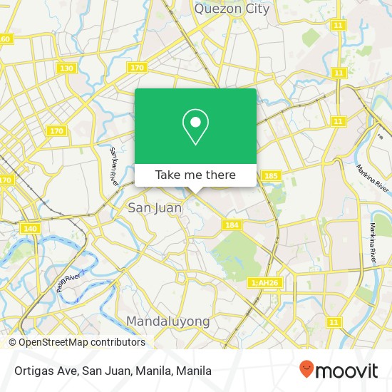 Ortigas Ave, San Juan, Manila map