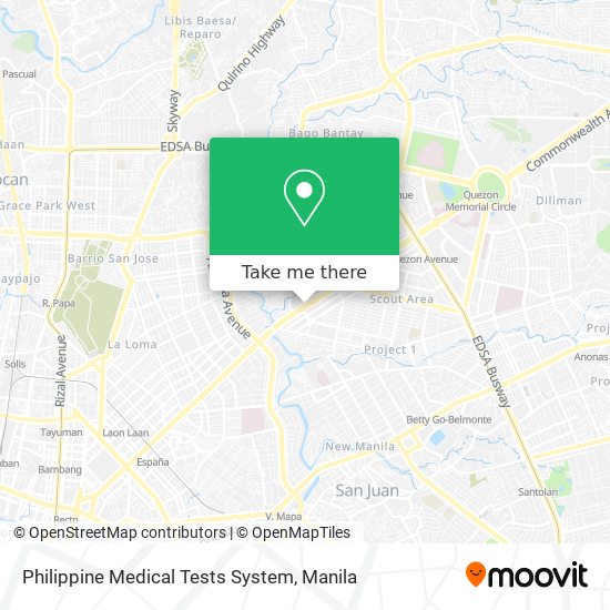 Philippine Medical Tests System map