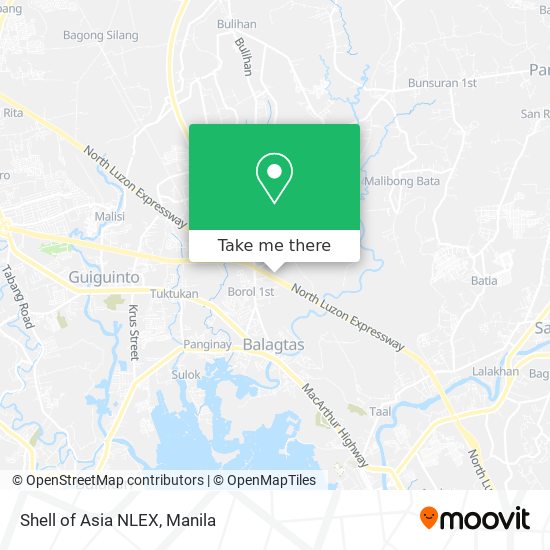 Shell of Asia NLEX map