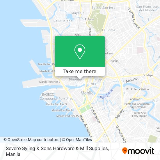 Severo Syling & Sons Hardware & Mill Supplies map