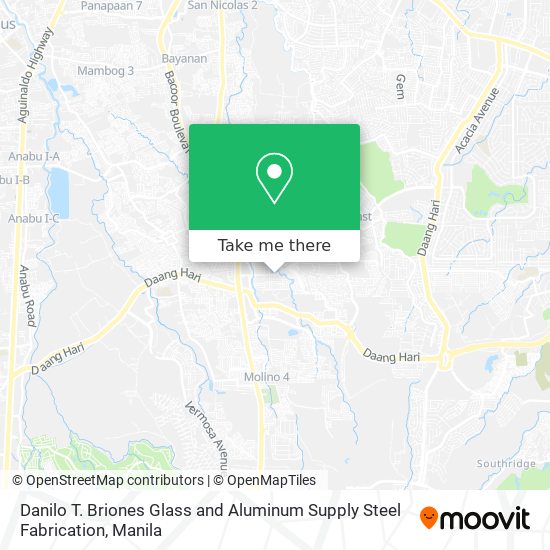 Danilo T. Briones Glass and Aluminum Supply Steel Fabrication map